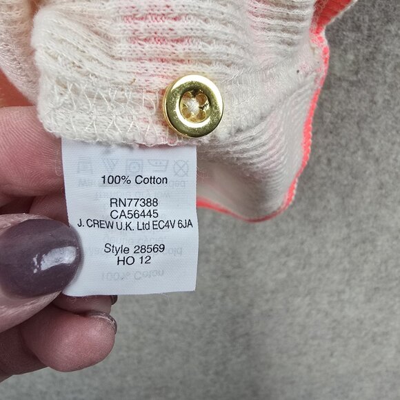 J.Crew Womens Medium Striped Long Sleeve Henley Top - Picture 4 of 7